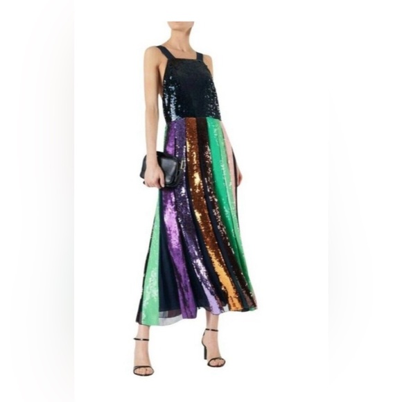 Tibi Multicolor Long Night Out Dress, Size 2 - Picture 4 of 11